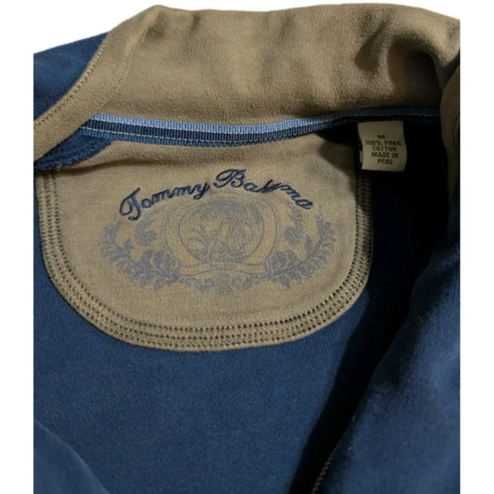 Tommy Bahama 100%‎ Pima Cotton Quarter-Zip Pullover – Navy, Medium